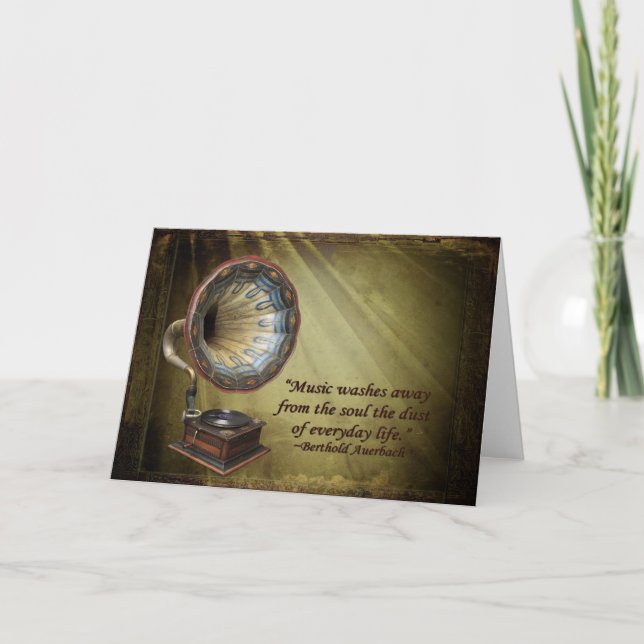 Carte de voeux de phonographe (Devant)