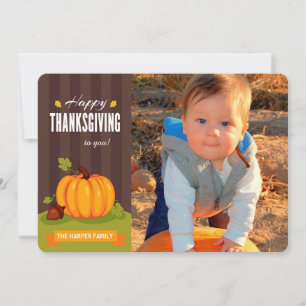 Carte de voeux de photo de bon thanksgiving