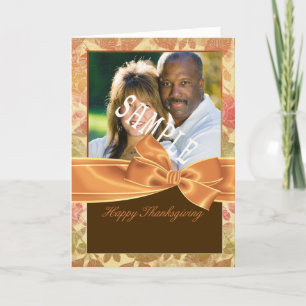 Carte de voeux de photo de thanksgiving avec des