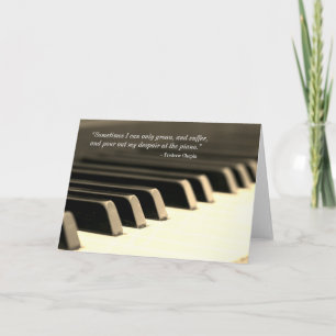 Carte de voeux de piano Chopin