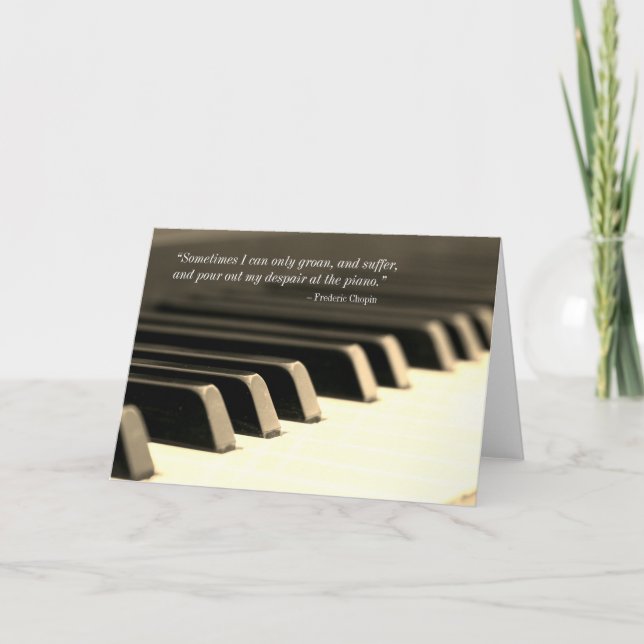 Carte de voeux de piano Chopin (Devant)