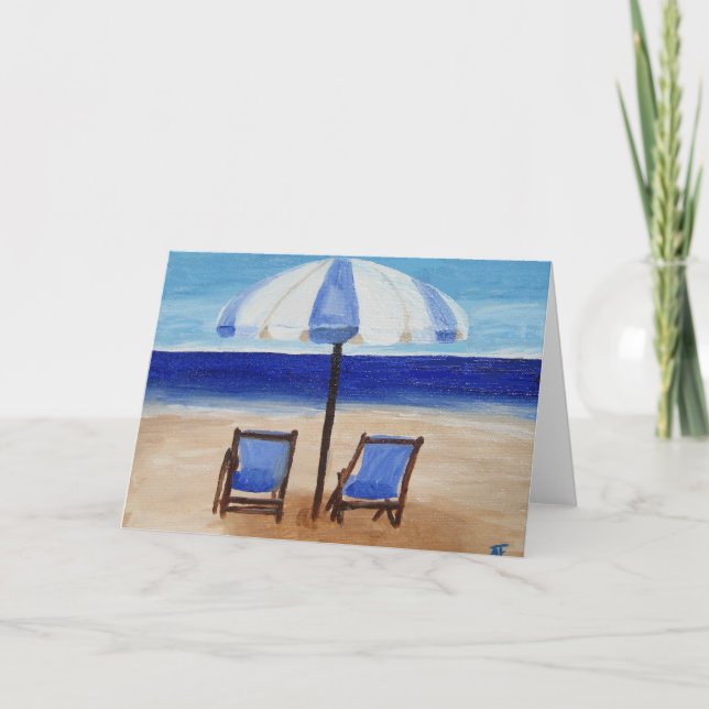 Carte de voeux de plage (Devant)