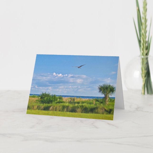 Carte de voeux de plage d'île de Sanibel (Devant)