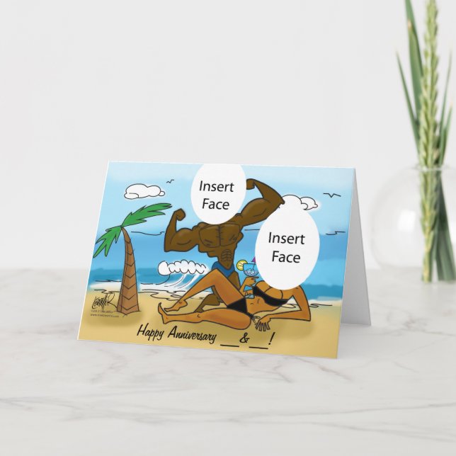 Carte de voeux de plage du 25e/50e anniversaire 1 (Devant)