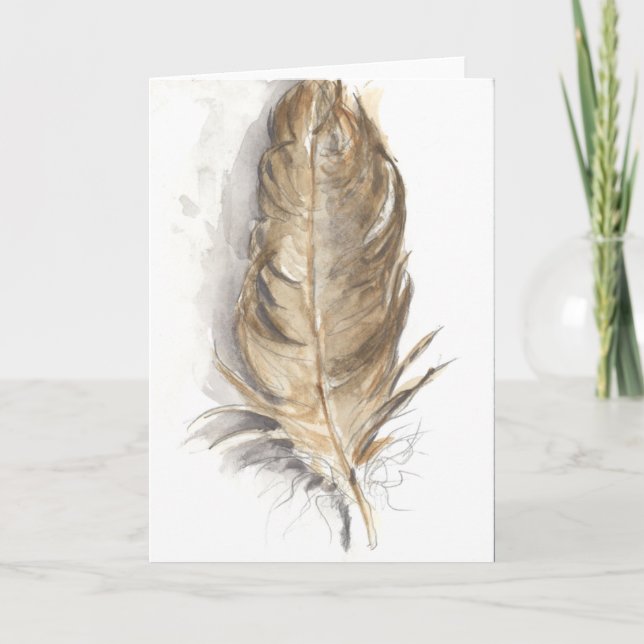 Carte de voeux de "plume" (Devant)