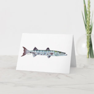 Carte de voeux de poisson Barracuda
