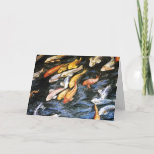 Carte de voeux de poisson de Koi