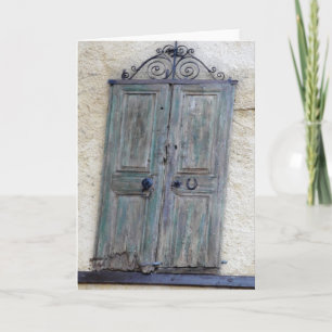 Carte de voeux de porte grecque
