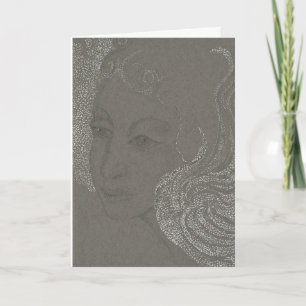 Carte de voeux de portrait d'ange