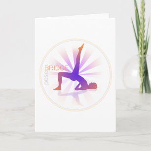 Carte de voeux de pose de yoga (pose de pont)