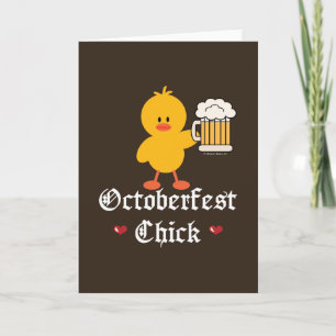 Carte de voeux de poussin d'Oktoberfest