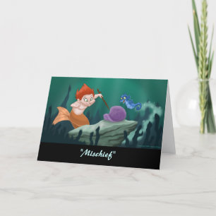 Carte de voeux de "préjudice" de Merboy (blanc à
