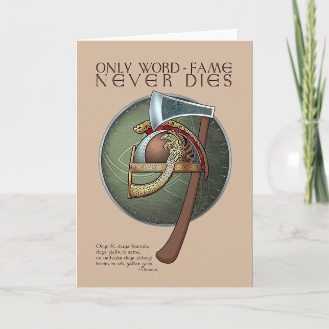 Carte de voeux de proverbe de Viking (Devant)