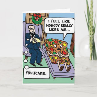 Carte de vœux de psychologie de gâteau aux fruits