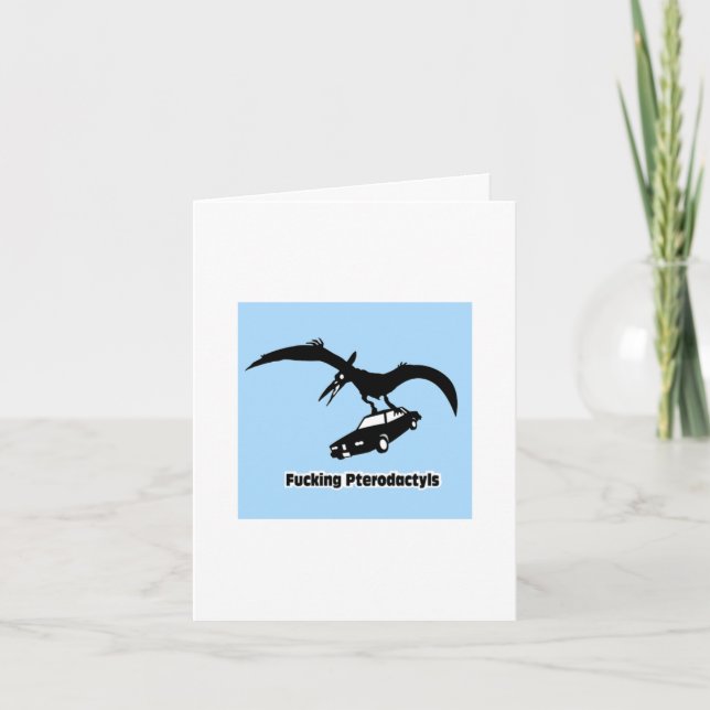 Carte de voeux de ptérodactyle de FKN (Devant)