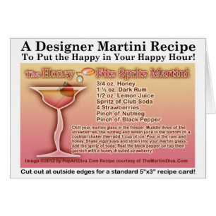 Carte de vœux de recette de Martini Spritz Honey F