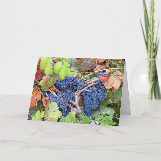 Carte de voeux de récolte de Napa Valley (Devant)