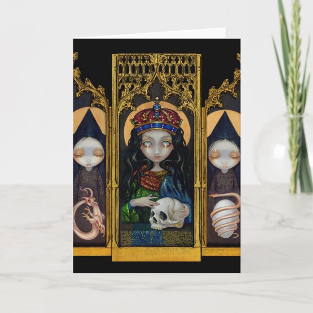 Carte de voeux "de reine alchimique" (Devant)