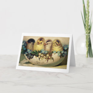 Carte de voeux de reproduction de la carte de Pâqu