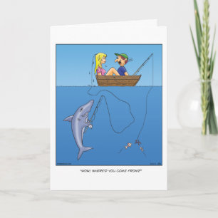 Carte de voeux de requin appât