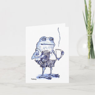 Carte de vœux de rétablissement Blue Frog