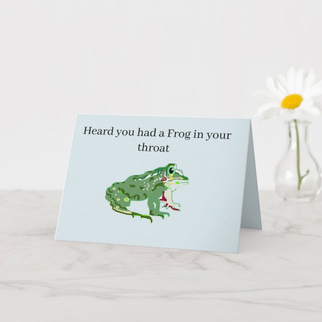 Carte de vœux de rétablissement : Grenouille dans  (Petite plante)