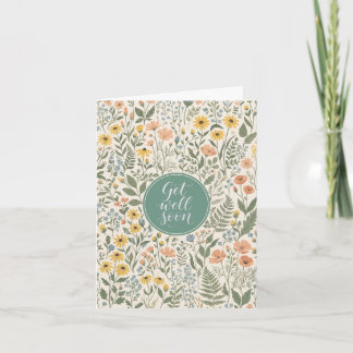 Carte de vœux de rétablissement Prairie de fleurs
