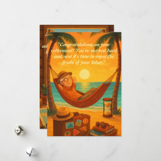 Carte de voeux de retraite Sunset Beach