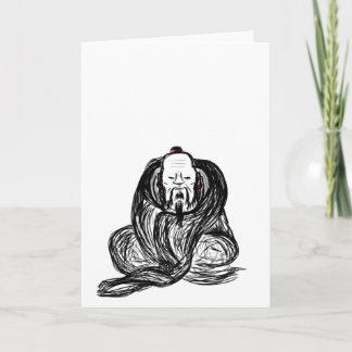 Carte de voeux de sagesse de zen (Ch'an) (blanc)