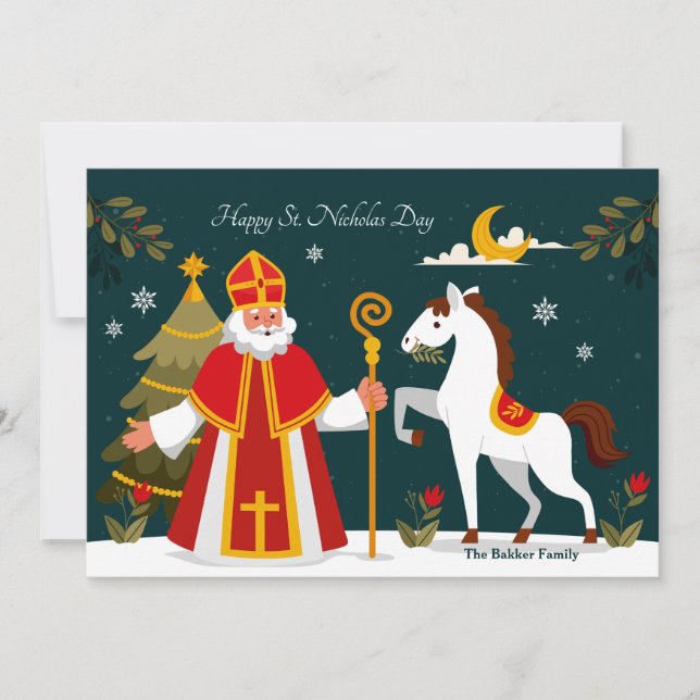 Carte de vœux de Saint-Nicolas (Devant)