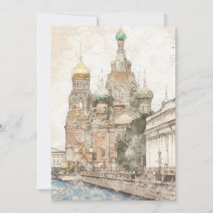 Carte de vœux de Saint-Pétersbourg Russie - Ville