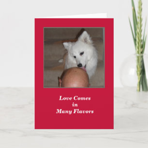 Carte de voeux de Saint Valentin Chien et Bald Man