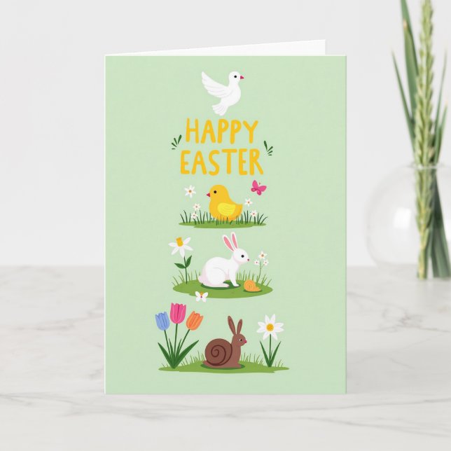 Carte de vœux de saison de printemps (Devant)