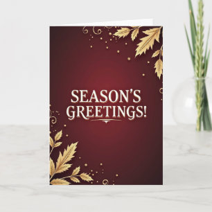 Carte de Vœux de Saison en Or