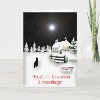Carte de voeux de saison magique