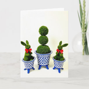 Carte de vœux de saison Topiary Friends