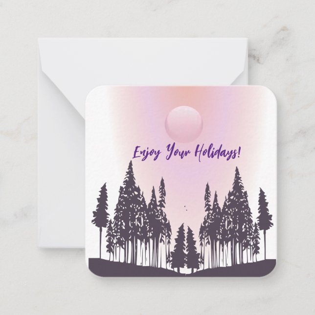 Carte de vœux de scène de nature (Devant)