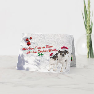 Carte de voeux de scène de neige de Noël de Fox