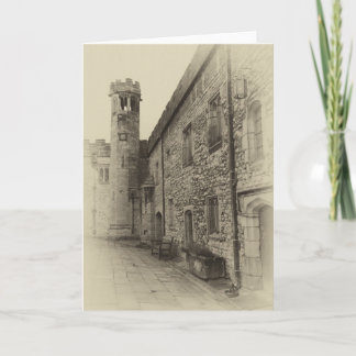Carte de voeux de sépia de tour de Haddon Hall