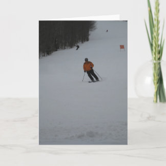 carte de voeux de ski