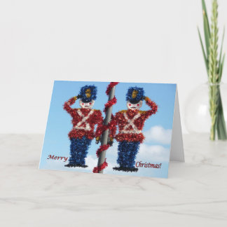 Carte de voeux de soldats de casse-noix de Noël