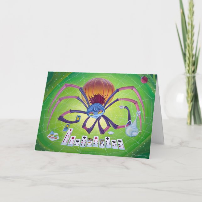 Carte de voeux "de solitaire d'araignée" (Devant)