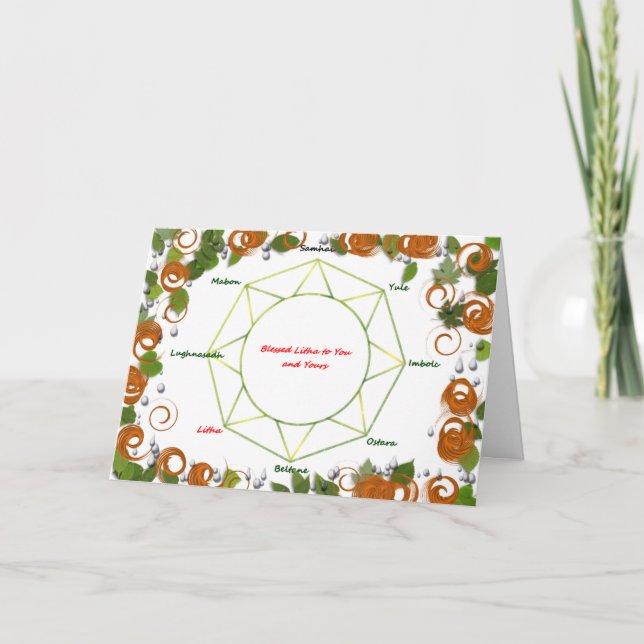 Carte de voeux de solstice d'été (Devant)