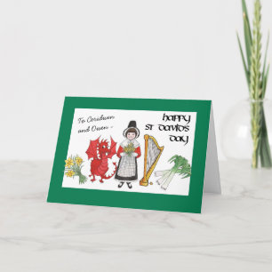 Carte de voeux de St David pour personnaliser