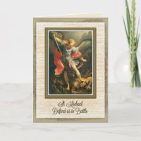 Carte de voeux de St Michael w/prayer