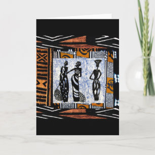 Carte de voeux de style africain