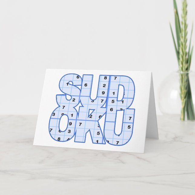 Carte de voeux de Sudoku (Devant)