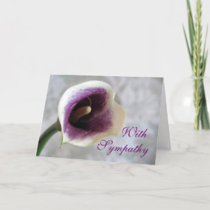 Carte de voeux de sympathie de zantedeschia