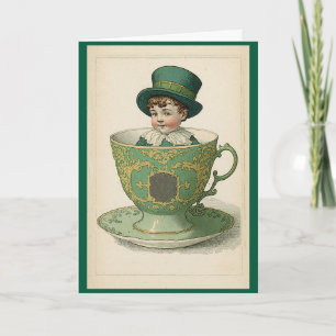 Carte de vœux de tasse de thé irlandaise