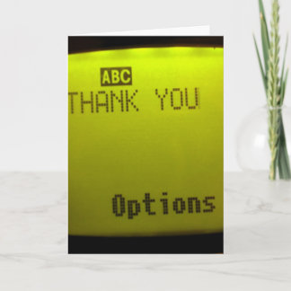 Carte de voeux de téléphone portable de Merci